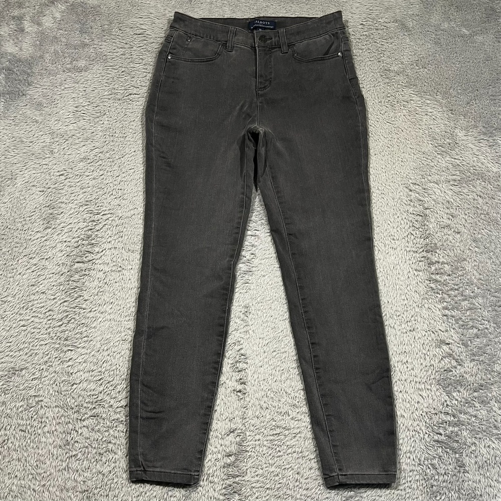 Talbots Jegging Jeans Simply Flattering 5-Pocket Gray Women's 6P Petite 28x26‎